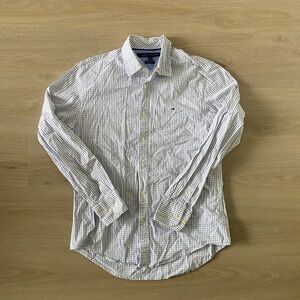 Tommy Hilfiger Men’s Blue Check Button-Down Shirt Size M